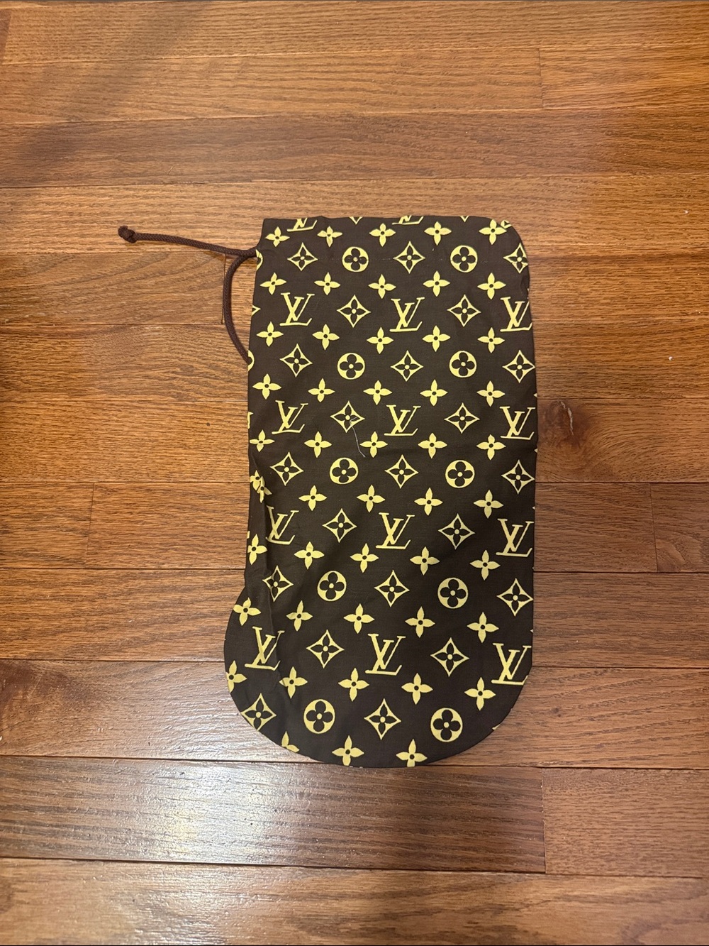 Louis Vuitton Brown with Yellow Monogram Drawstring Pouch Sleeve